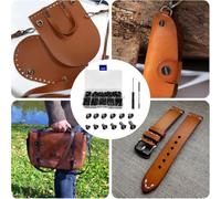 Katnetoly di Rilegatura Kit Assortito per Rivetti di Legame al Libro M5 X 4/5/6/8/10/12 mm con Cacciavite A Punzone, Rivetti A Vite per Pelle Fai-Da-Te