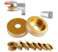 Katnetoly Diamantata per Bordi, Diamantata Manuale con Profilo da 3 Pollici, Diamantata Brasata Vuoto Rotonda A Secco (15 Mm)