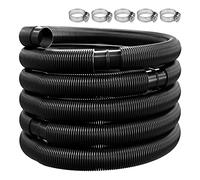 Katnetoly Diametro Tubo Flessibile per Piscina 6, 32 Mm con Fascetta Stringitubo, Strumento di Pulizia per Piscina di Ricambio per Tubi, Nero