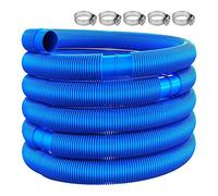 Katnetoly Diametro Tubo Flessibile per Piscina 6, 32 Mm con Fascetta Stringitubo, Strumento di Pulizia per Piscina di Ricambio per Tubi, Blu