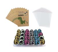 Katnetoly Dinosaur Party per Compleanno di Dinosauri Confezione da 24 Uova di Dinosauro da Cova con Biglietti Sfusi