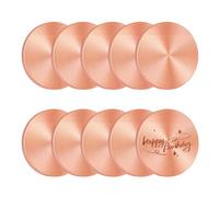 Katnetoly Dischi di Rame Rotondi Vuoti 10pz 40mm Rosa per Fai da Te Incisione Piastrine di Stampa Pezzi di Metallo