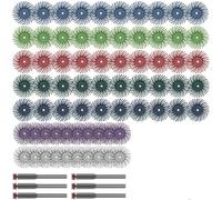 Katnetoly Disco con Setole Radiali da 76 Pezzi Kit Disco con Setole Radiali 1/8 Pollici 3/2,35 mm Ruota per Lucidatura Dettagli per Accessori per Utensili Rotanti