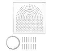 Katnetoly Disma per Piegare il Filo Elementi In Filo Quadrato 10x10 cm per Avvolgimento di Filo Acrilico Quadrato Organizzatore di Filo Interdentale con Picchetti In Metallo