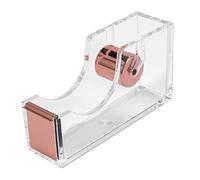 Katnetoly Dispenser per nastro desktop da ufficio di design acrilico di lusso trasparente in rosa