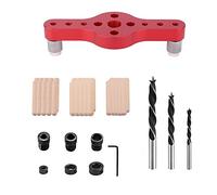 Katnetoly Dispositivo di Perforazione per Fori Tascabili Verticali Perforatrice per La Lavorazione del Legno 6/8/10 Mm Kit Guida per Trapano Centraggio Tasselli In Legno