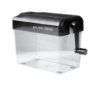 Katnetoly Distruggidocumenti A Manovella Mini Utensile per Tagliare Documenti Ricevute Biglietti Bollette Macchina per Tagliare Forniture per Ufficio Nero