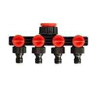 Katnetoly Divisore per Tubo Flessibile A 4 Vie per Automatica Tubo 'Acqua Linker Timer Giardino Strumento di 'Acqua Divisore del Rubinetto