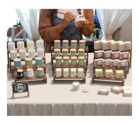 Katnetoly Espositore A Strati in Legno Grande 1 Set per Venditori, Supporto per Cupcake Impilabile, Decorazione in Stile Fattoria