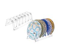 Katnetoly Espositore per Piatti in Acrilico, Supporti in Acrilico Trasparente A 6 Livelli per Esporre, Utensili da Cucina, Piatti Decorativi