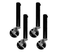 Katnetoly Estensione Gamba Tavolo per Rotelle Tavolo Pieghevoli - Confezione da 4 Rialzi con Ruote per Gambe Dritte e Curve Facile Installazione Facile da Usare 27 cm