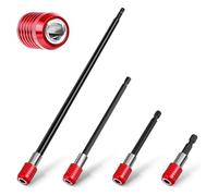 Katnetoly Estensione per Punte da Trapano da 2/4/6/12 Pollici, Porta Punte Magnetico da 4 Pezzi, Prolunga per Punte da Trapano, Porta Punte Esagonali da 1/4 di Pollice