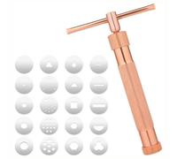 Katnetoly Estrusore per Argilla, Estrusore per Fondente, Estrusore per Argilla In Acciaio Inossidabile con 20 Dischi, Set di Strumenti per Decorare Torte per Estrusione di Pasta di