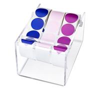 Katnetoly Etichetta Regolabile ACRILICO DISPENSER 3 Dischi per Rotoli di Etichette Adesive Trasparenti