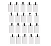 Katnetoly Etichette per Bagagli da 20 Pezzi Grezze con Tracolla Etichetta per Bianca Bifacciale In MDF