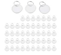 Katnetoly Etichette per Cerchioni nel Metallo Etichette per Chiavi Etichette Rotonde nel Carta con Anelli nel Metallo per Chiavi Della Macchina e Chiavi Delle Porte (50 Pezzi)