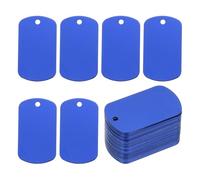 Katnetoly Etichette Vuote per Incisione In Metallo, 60 Pezzi Etichette Vuote In Alluminio Rettangolari Etichette DIY In Metallo con Foro per Incisione e Stampaggio di Gioielli