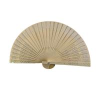 Katnetoly Fantastico Ventaglio Pieghevole Intagliato A Mano per Matrimonio alla Moda, Antichità Cava, in Legno Cinese, Vintage D