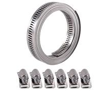 Katnetoly Fascetta a Vite Fine in Acciaio Inossidabile 304 Fascetta per Tubi con Elementi di Fissaggio Fascetta per Tubi per Tubi Regolabili Fai-Da-Te Morsetto per Condotti 7,9 Piedi