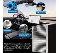 Katnetoly Filtro Aria Abitacolo per Filtro Aria Modello S HEPA con per Modello 2012-2015 S 1035125-00-A