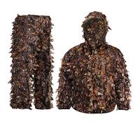 Katnetoly Fiore Appiccicoso Foglie Bioniche Tuta Mimetica Caccia Suit Camouflage Universal Camo Set (A)