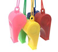 Katnetoly Fischietto di Plastica Colorato per Arbitro di Cheerleading con Cordino (Colore Casuale)