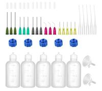 Katnetoly Flacone Applicatore di Precisione per Colla da 100 Ml, Flacone con Punta A Spillo e Oliatore per Ago Smussato da 14ga, 16ga, 18ga, 20ga, 25ga