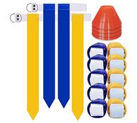 Katnetoly Flag Football Set Completo da Allenamento Indoor & Outdoor 10 Giocatori Flag Football Cinture e Bandiere Set PVC
