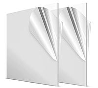 Katnetoly Fogli nel Acrilico 2 Fogli nel Vetro Spessore 1/8 di Pollice Lastra nel Acrilico Trasparente Pannello nel Vetro Pannello nel Acrilico e DIY 30X40 Cm