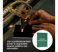 Katnetoly Foglio di Alluminio Anodizzato 3,3x2,1x1/32 Pollici, Piastra di Alluminio Rettangolare In Metallo da 10 Pezzi, Spessore 0,8 Mm, Spazi Vuoti per Incisione per e