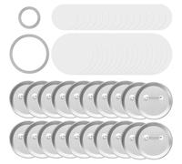 Katnetoly Forniture per Bottoni Vuoti da 58 Mm/2,25 Pollici, Spille, Parti, Spille Rotonde In Metallo da 32 Mm/1,26 Pollici