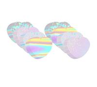 Katnetoly Forniture per Realizzazione Bottoni Fogli Laminati Film Glitterato per Bottoni Cuore