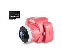 Katnetoly Fotocamera Compatta per Bambini con Proiettore Integrato, Rosa, Offre Video 1080P, Confezionata con Treppiede e Scheda SD da 64GB