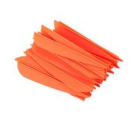 Katnetoly Frecce Vanes 4 Pollici di plastica Fletching per frecce DIY tiro con l' 50 Confezione (Arancia)