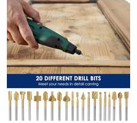 Katnetoly Fresa da Incisione con Gambo da 1/8" (3mm) per Utensili Rotativiper il FAI da TE