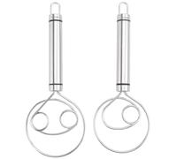 Katnetoly Frusta Danese, Frusta Olandese Premium nel Acciaio Inossidabile, Confezione da 2, Frullatore Artigianale Grande per Frullatore un Mano per Pane e Pizza