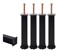 Katnetoly Gambe di Supporto per Scaffale da Letto A 4 Pezzi, Altezza Regolabile da 20 A 22 Cm, Piedini A Doghe per Telaio Centrale del Letto Resistente