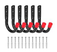 Katnetoly Ganci da Garage per Impieghi Gravosi da Appendere, 6 Ganci di Stoccaggio per Garage per Prolunga con Tasselli e