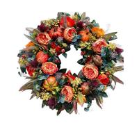 Katnetoly Ghirlande Autunnali da 17,7 Pollici per la Porta D'Ingresso Esterna, con Bacche di Adatte per Halloween, Ringraziamento, Facili da Usare