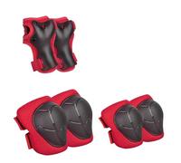 Katnetoly Ginocchiere per Bambini Set di Gomitiere per Bambini Ginocchiere Protettive per Ragazze e Ragazzi con Protezioni per I Polsi Rosso