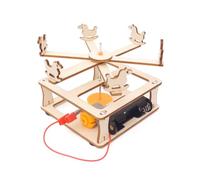 Katnetoly Giostra Set di Scienze DIY Puzzle in Legno Kit di Esperimenti Tecnologici Artigianali per Studenti Regalo per Bambini