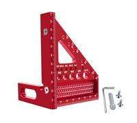 Katnetoly Goniometro Quadrato per La Lavorazione Legno, Quadrato per La Lavorazione Legno con Spine di Centraggio, Righello Triangolare In Lega di Alluminio, Tracciatore per Pescatore A