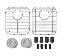 Katnetoly Griglia per da Cucina In Acciaio Inossidabile, Confezione da 2 - Protezioni per da 13,2" X 11,6" X 1,2" con Foro di Scarico Posteriore, Incluso Porta