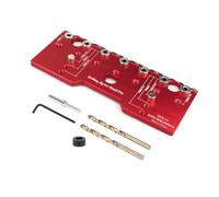 Katnetoly Guida per Foratura per Perni di Mensola, Spaziatura 32 mm, Lega di Alluminio, Modello di Montaggio per Armadi con Foro Dritto Preciso