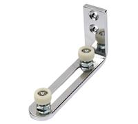 Katnetoly Guide per Pavimenti per Porte da Fienile, Supporto per Telaio Inferiore per Pavimenti con Cuscinetti Lisci e Silenziosi, Supporto Scorrevole A Rulli Regolabile