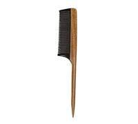 Katnetoly Hair Pettini - Pettine un Coda Di Legno Naturale un Denti - Pettine Statico un Cuore Viola con Denti del Nero