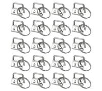 Katnetoly Hardware con Anelli per Fettuccia per Borsa, in Metallo Argentato 20 Pezzi