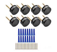 Katnetoly Hardware di Montaggio per Specchio Cornice da 3-5 mm Kit di Montaggio per Specchio con Fissaggio A Doppia Vite da 8 Pezzi con e Ancoraggi Durevole Facile da Usare Nero