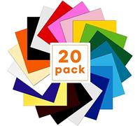 Katnetoly HTV Vinile a Trasferimento di Bundle: 20Pack 12X10 Pollici su Vinile per T-Shirt, Vinile a Trasferimento di, Multicolore