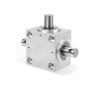 Katnetoly Ingranaggio di Sterzo Ad Angolo Retto 90° con Albero di Uscita Duale In Direzione 15mm per Meccanica Fai-Da-Te